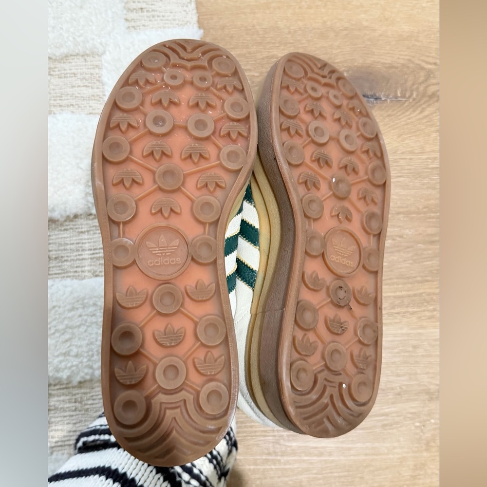 adidas Gazelle Platform Sneakers - Cream, Green, Tan - Picture 5 of 7